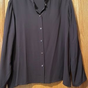 Eileen Fisher silk blouse - dark purple